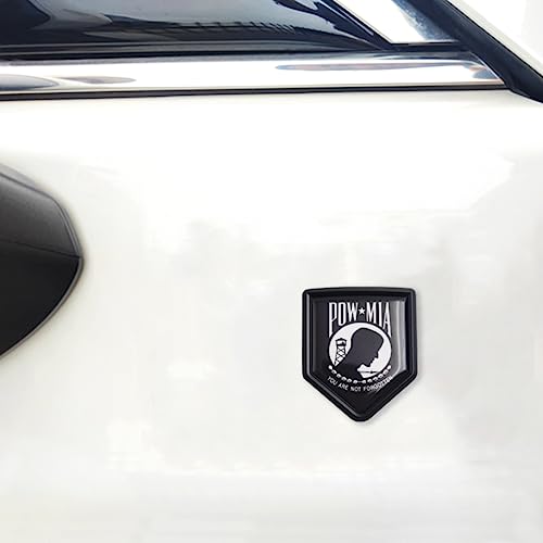 Emblema cromado POW MIA de Overdecor banderas para parachoques de coche pack de 2 5