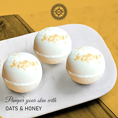 Image of Bath Bomb-Fizzy Aromatic Bath Bomb With Oats (75G Each) - Pack Of 3 Oats & Jasmin