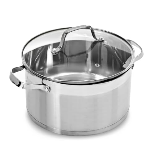Blackmoor 24cm Stainless Steel Stockpot with Lid/High Grade, PFAS-Free, Suitable for All Hob Types Including Induction and Oven Cooking/Pro Range 65229
