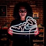 Cartel neón-led para colgar en pared de zapatillas Nike personalizadas - Zapas deporte deportivas personalizando colores