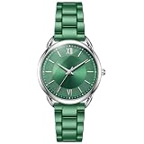 Bisley Women Dark Green Metal Bracelet Watch Three Hand Analog Watch