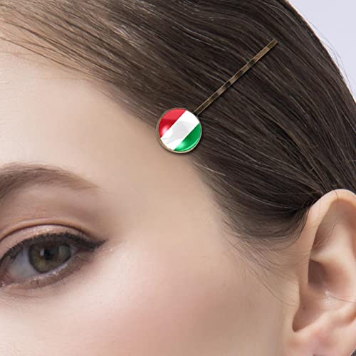 Pinces à cheveux élégantes motif drapeau italien faites main - 5