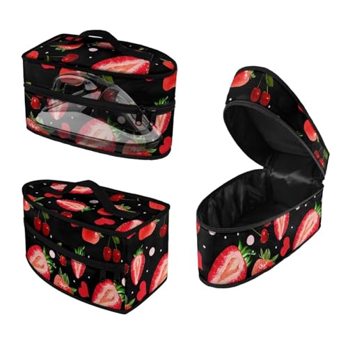 COEQINE Cute Strawberry Dustproof Iron Carrier Protective Sleeve Adds Joy To Garment Care Routine for Small Spaces Foldable Travel Storage Bag