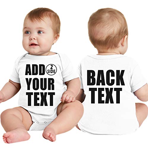 Nacre Apparel Custom Baby Bodsuits For Boy Girl Add Your Text 2 Sides Personalized Infant Bodysuit #TOP3