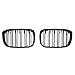 Rongxu X3 G01 Gloss Black Grille For 2018-2021 BMW X3 G01 2019-2021 X4 G02 Grill, Fit for 30i xDrive/M40i xDriver Double Slat Front Kidney Bumper Hood ABS Grille Insert Replacement, 2PCS
