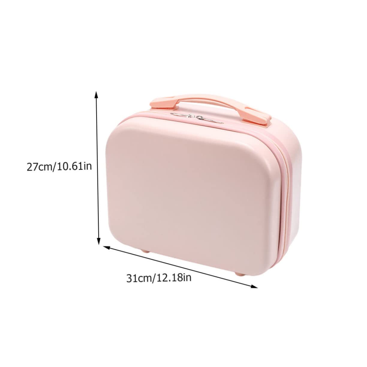 Piccola Borsa Cosmetica da Viaggio 14 Pollici in Abs Rosa | Compatta e Portatile, per Viaggio e Campeggio, Formato Mini, Adatta a Signora e Amiche