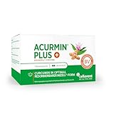 185x effektivere Kurkuma Kapseln - 10.000 mg Kurkuma Pulver/Tag - Kurkuma hochdosiert ohne Piperin - Mizell Curcuma - 95% Curcumin - mit Vitamin D3 für Knochen - Acurmin PLUS, 180 Kapseln