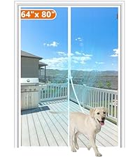MAGZO Magnetic Screen Door Fit Door Size 64 x 80 Inch, Actual