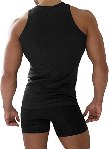 normani 4 x Classics heren tanktop slimfit ronde hals 100% gekamd katoen - hoogste standaard - voorbehandeld tegen krimpen - Image 4