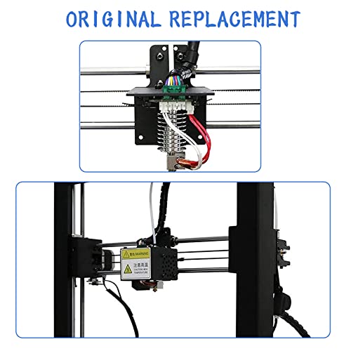 2 Stück Ersatz Straight-Typ Metall V5 J-Kopf Hotend-Extruder für Anycubic i3 Mega Extruder 3D Drucker Zubehör Extruder Anycubic Kopf (Weiß)