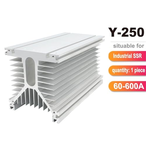 Disipador térmico industrial Y-250 que evita el corte por sobrecalentamiento en relés SSR 4