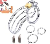 Male Chastity Cage Silicone - Lightweight Cock Cage with Lock for BDSM & Bondage Restraint Sweater C6JV1