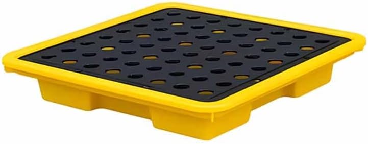 LXHELIVERY Oil Drum Spill Platform,Outlet Modular Spill Platform, with Drain & Forklift Pockets,Stackable Modular Platform for Factory Workshop Warehouse Storage Pallets(33.5x33.5x5cm)
