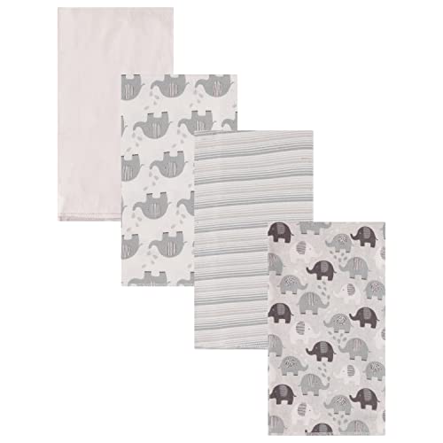 Image of Buttons and Stitches Cudlie 4 Pack Receiving Blankets, Soft Receiving Blankets for Baby Boy and Baby Girl