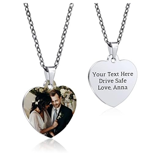 Ciondolo Cuore Personalizzato in Acciaio Inossidabile