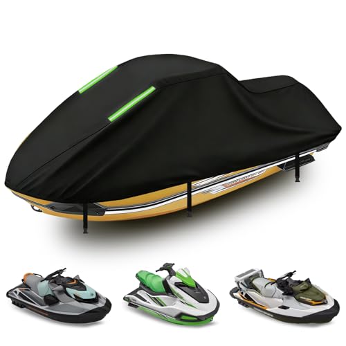 Jetski Covers for Sea-Doo GTI 130 | Custom All Weather Waterproof UV Resistant Jet Ski Cover | 3 Windproof Buckles and Reflective Strips