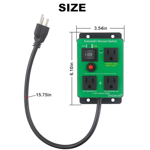 Interruptor de vácuo automático, interruptor automático de controle de poeira ENDMAN para mais ferra