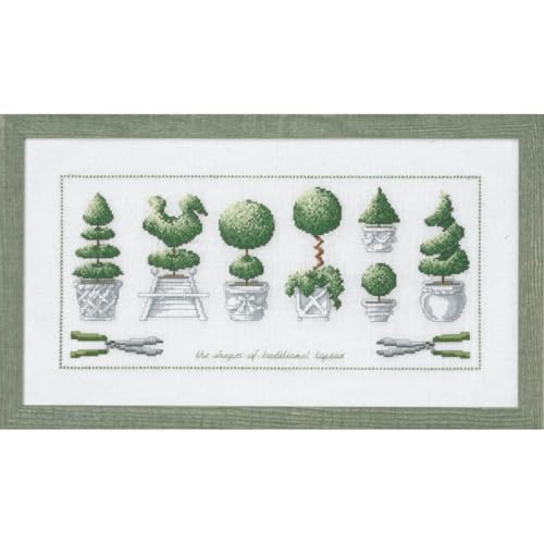 Kit point de croix Permin Arbres en toile et fils de haute qualité