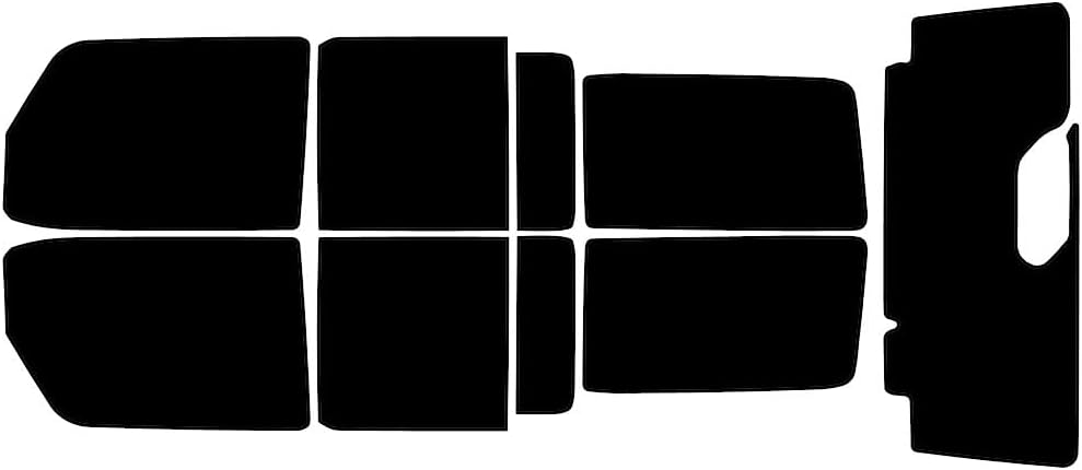 Rvinyl Window Tint Kit Compatible with Jeep Wrangler 2018-2025 4 Door JL - Black 5% - Single Ply No Bubble Film - Do it Yourself Vehicle Complete Precut Kit