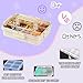 Xyptorix Snack Box Container for Kids - Adjustable 12-Compartment Snack Containers, Reusable Bento Box, Dishwasher Safe, BPA-Free, Perfect for School, Travel, Camping & Picnic, Ivory White