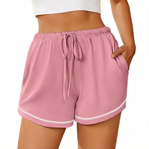 Image of Ekouaer Pajama Shorts for Women 2026 Soft Sleep Shorts Casual Lounge Shorts Comfy Pj Bottoms with Pockets