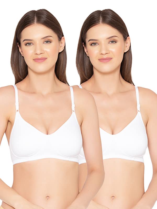Image of Groversons Paris Beauty Women's Pack of 2 Seamless Non-Padded, Non-Wired Bra (COMB09)