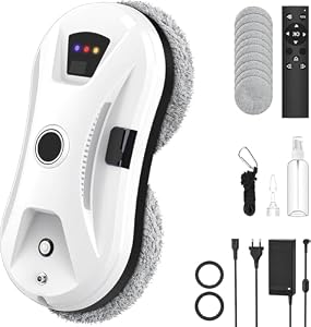 Osmo RoboClean Fensterputzroboter, Automatischer Fensterreiniger mit Starker Saugkraft & Wassersprühen, Intelligenter Navigation & Kantenerkennung, für Glas, Spiegel, Fliesen, Innen & Außen