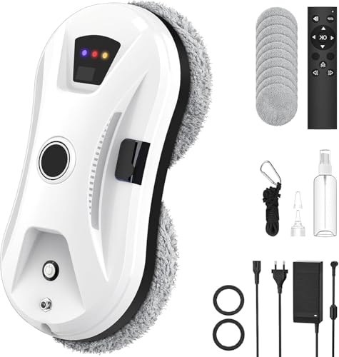 Osmo RoboClean Fensterputzroboter Automatischer Fensterreiniger mit Starker Saugkraft & Wassersprühen Intelligenter Navigation & Kantenerkennung für Glas Spiegel Fliesen Innen & Außen