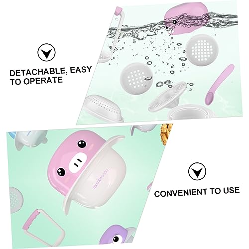 ibasenice 2 Pçs Abrader Kit Moinho De Alimentos Para Bebê Manual Tigela De Moagem De Alimentos Tigel