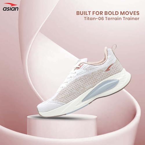 Image of ASIAN Titan-06 Men's Sports Shoes| Lightweight & Breathable Lace-Up Running Shoes | Stylish All-Day Comfort Trainers for Gym, Walking, Casual