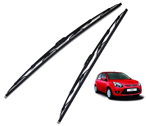 Image of Euro Care Metal Type Wiper Blade Compatibility with Figo Windshield Car Wiper Blade Size D-22,P-16