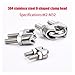 HFZJYSHN 304 Stainless Steel U-Shaped Wire Rope Clamp 1Pc, M2 to M32mm Heavy Duty Cable Bolt & Saddle, Industrial Rustproof Rigging Hardware Fastener(- M4)