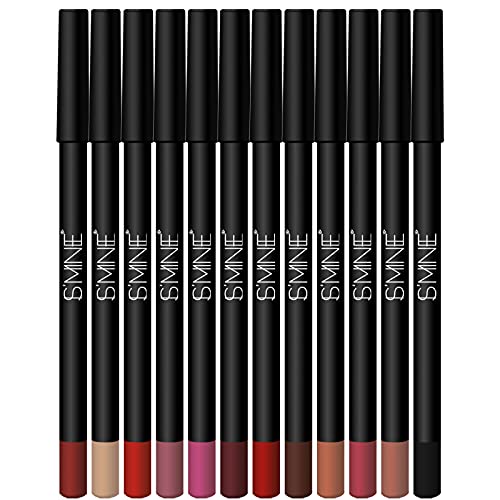 Is'Mine Matte Lip Liner Set - 12 Assorted Colors High Pigmented Natural Lip Makeup Soft Pencils Longwear Smooth Ultra Fine thumb #1