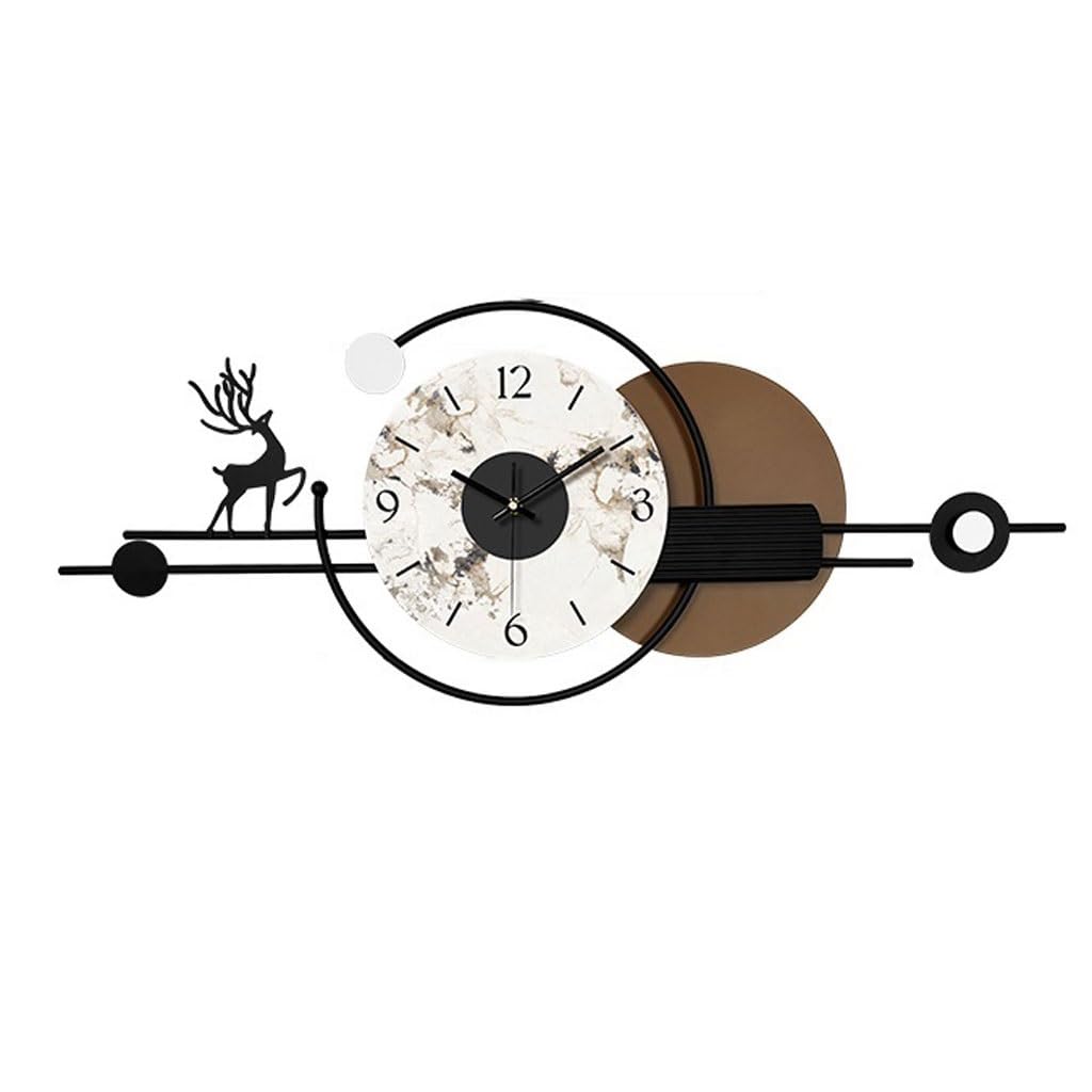 EINES Silent Decorative Wall Clock Clock Wall Clock Living Room TV Background Wall Decoration Clock Wall Silent Wall Clock Easy to Read(M)