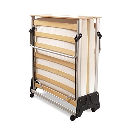 JAY-BE Contract Folding Bed Memory Foam Matras Eenpersoons in Zilver Kleur