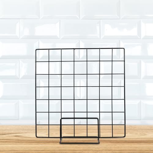 Soporte de panel de rejilla metálica para decorar escritorios con fotos 8