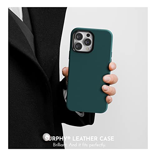 SURPHY Capa de couro sintético compatível com iPhone 14 Pro Max (6,7 polegadas, 2022), capa de telef
