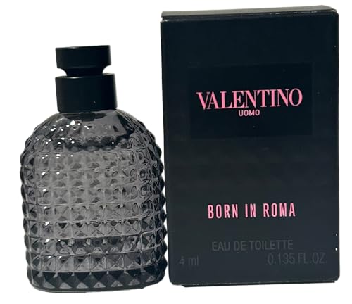Valentino BORN IN ROMA UOMO MEN HOMME EDT Perfume Splash Dabber (MINI/SMALL/TRAVEL SIZE) 4 ml / 0.135 Fl Oz (0573)