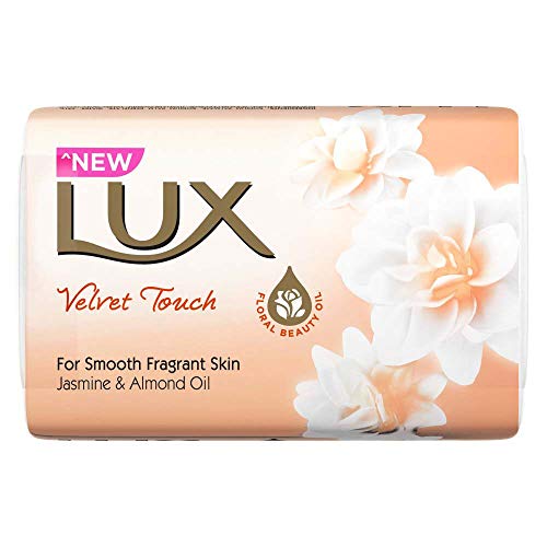 Image of LUX Jasmine & Vitamin E Soap, Bathing Soap With Long Lasting Floral Fragrance, Leaves Skin Glowing, Soft And Moisturized, 100 g (Pack of 3)