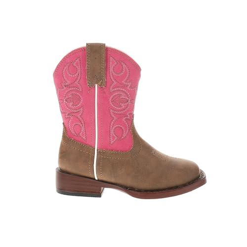 ROPER Toddler Girls Ainsley Square Toe Casual Boots Mid Calf - Brown, Pink