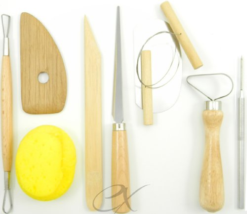 Kemper 9 Pc Pottery Tool Set w/ Fettling Knife for Ceramic Polymer Clay #ATPTK9