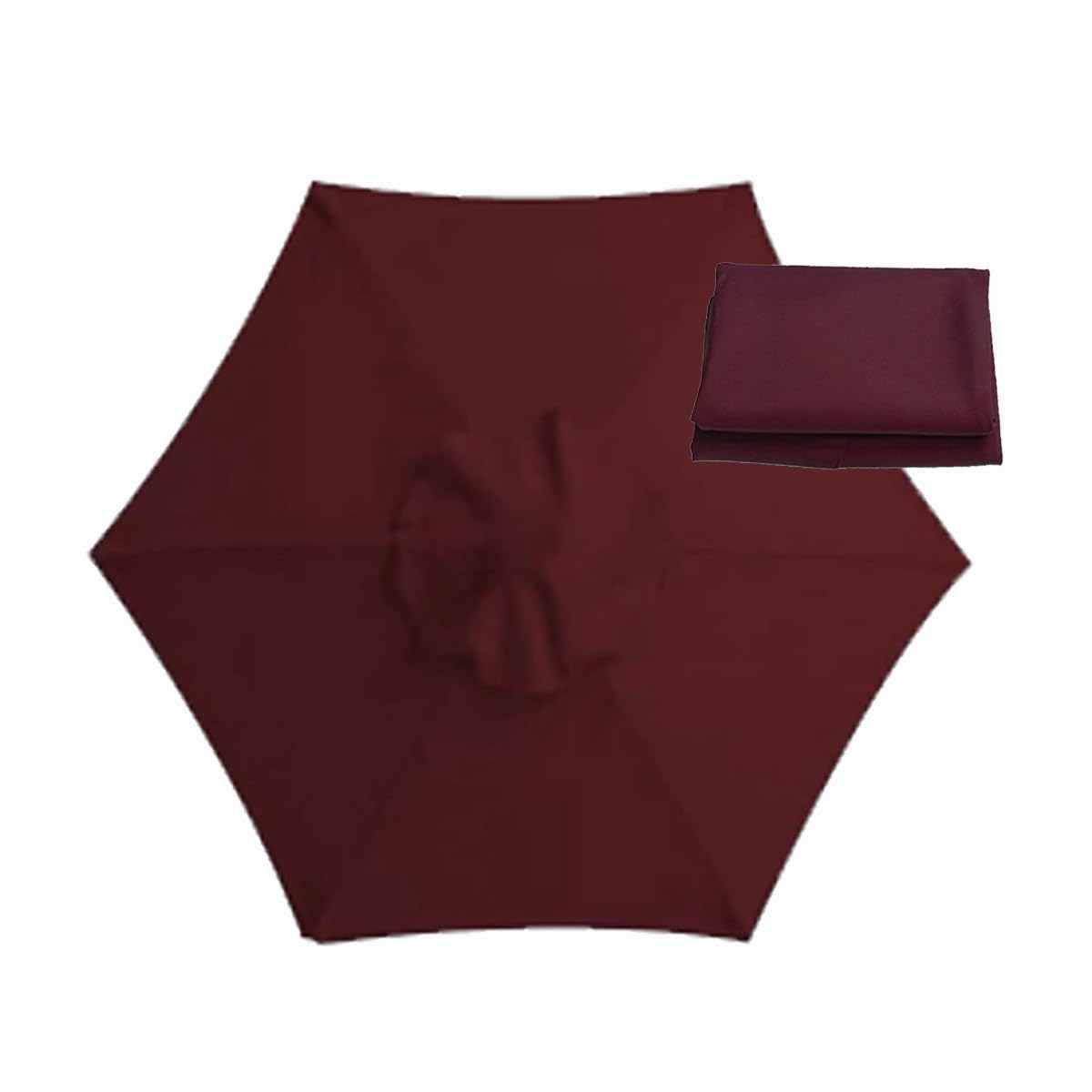BEEGMA Sun Umbrella Replacement Cloth 6 Arms/8 Arms Replacement Parasol Canopy Cover 2.0m 2.30m 2.50m 2.70m 3.0m Outdoor Patio Garden Umbrella Canopy (Color : Burgundy, Size : 2.50m/8.2FT-6Ribs)