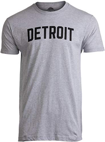 Detroit - Classic Retro City Navy Detroiter 313 Cool Michigan Men Women T-Shirt-(Grey Men,L)