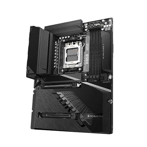 Image of GIGABYTE B850 AORUS Stealth AM5 Socket DDR5 ATX Gaming Motherboard PCIe 5.0 Wi-Fi 7 5GbE LAN 4x M.2 Gen5 /Gen4 X3D Turbo DDR5-8200(OC) Ultimate DIY Features