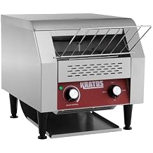 Commercial Conveyor Toaster, Stainless Steel Countertop Toaster, Toasts 300 Slices of Bread per Hour, 10.5" Wide Conveyor Toasts 2 Slices of Bread At Once, 120V, 1750W