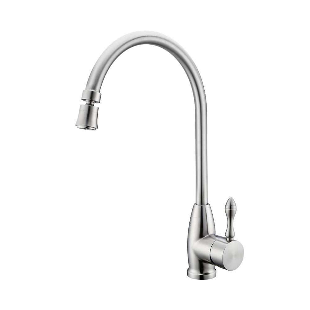 Grifos de cocina fregadero acero inoxidable rotación instalación cubierta LWX