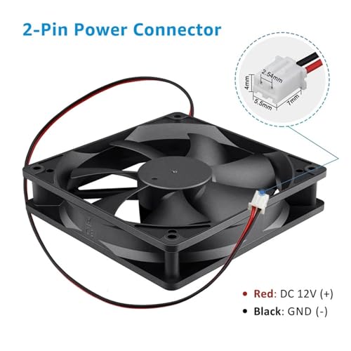 Ventilador de refrigerador 24V DC de 12cm y baja velocidad con extractor silencioso 3