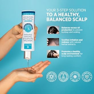 Seborrheic Dermatitis & Psoriasis Cream, Shampoo and Conditioner Set - Scalp Therapy System for Folliculitis, Psoriasis, Dandruff, Dry Scalp - Scalp Treatment to Relieve Itching, Flaking, Irritation
