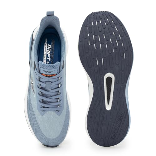 Image of Red Tape Men's Sneakers Black Blue Mesh Round Lace-Up Enhanced Cushioning