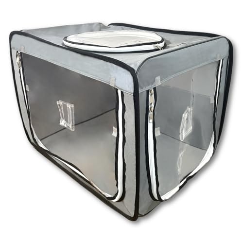 ペット用酸素室 Mサイズ60*80*60cm 酸素ケージ 酸素テント 酸素ボックス ペット酸素 ペットオキシハウス ネブライザー 犬 猫 中型 大型 ペット介護 ペット在宅ケア 即日出荷 ブルーグレー色